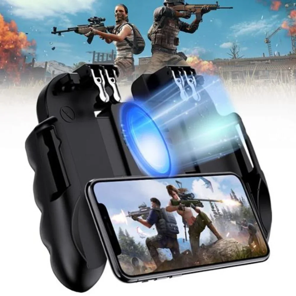 NEW Mobile Phone Game Controller +Cooling Fan for Android iOS